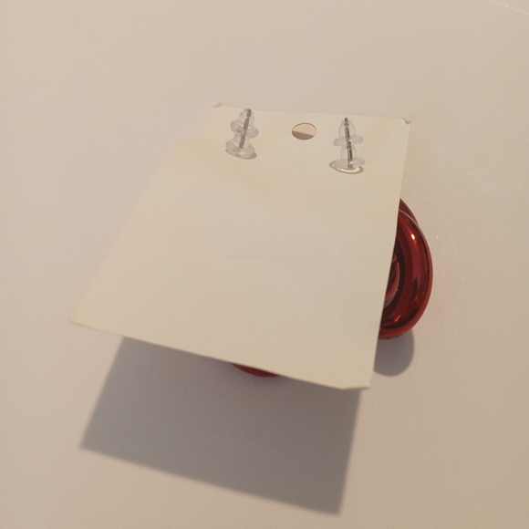 Fashion Jewelry Red Chain Dangle Earrings - Picture 5 of 5